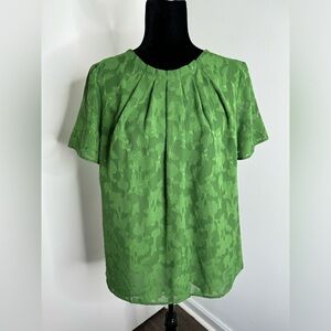 Ann Taylor Medium Green Foliage Blouse